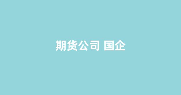 期货公司 国企(期货公司国企与民营的区别)_https://www.xzdzcjx.com_北交所_第1张